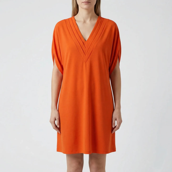 V-Neck Split-Sleeve Midi Dress - Diane