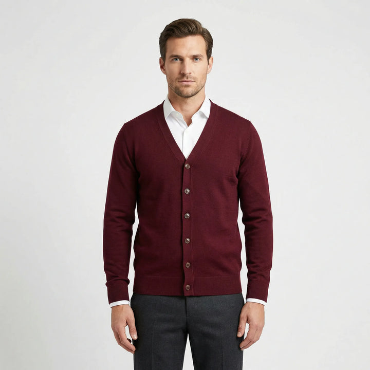 Vorgeformte V Hals Strickjacke - Gino