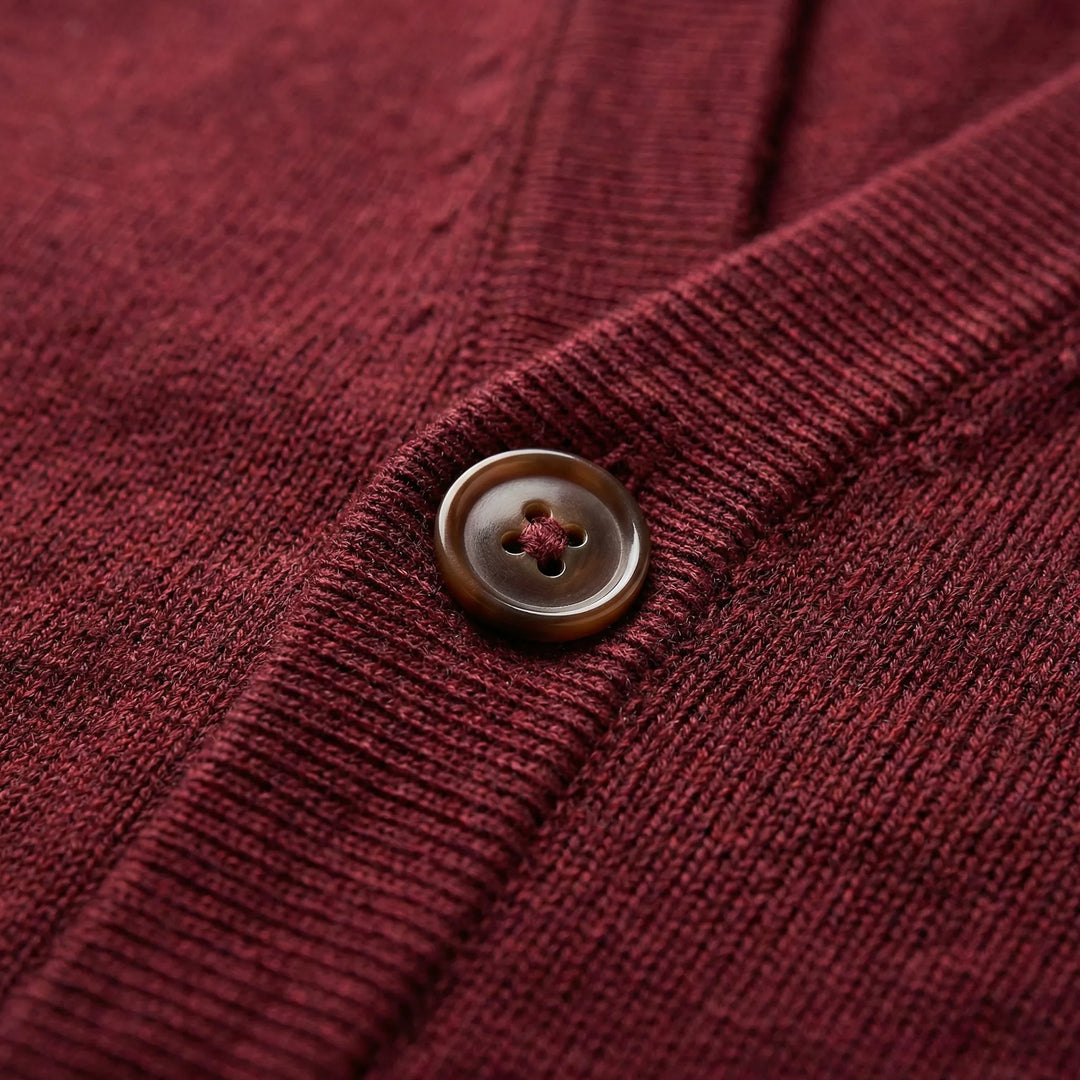 Vorgeformte V Hals Strickjacke - Gino