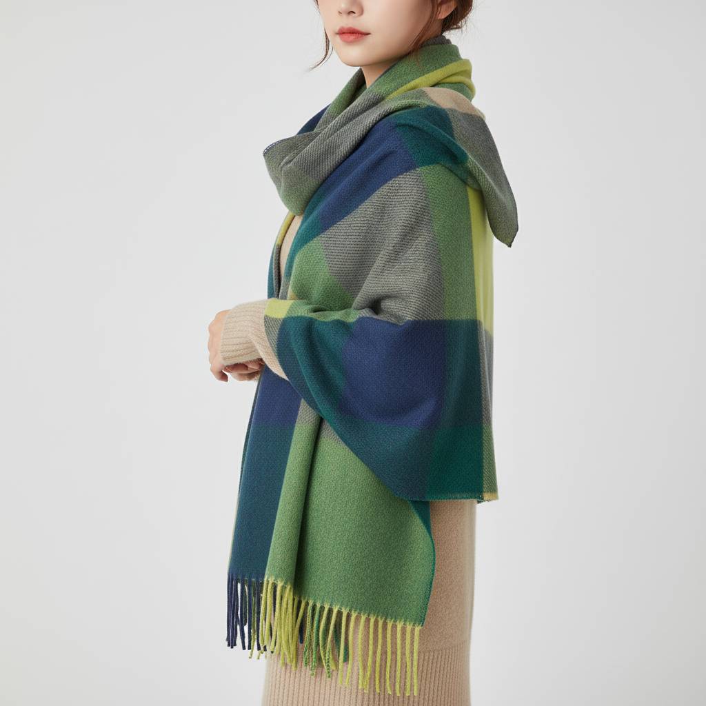 Weicher Kaschmirschal Mit Rautenmuster - AutumnCloak