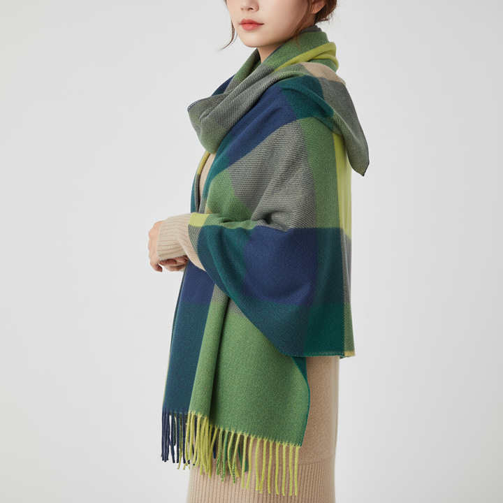 Weicher Kaschmirschal Mit Rautenmuster - AutumnCloak