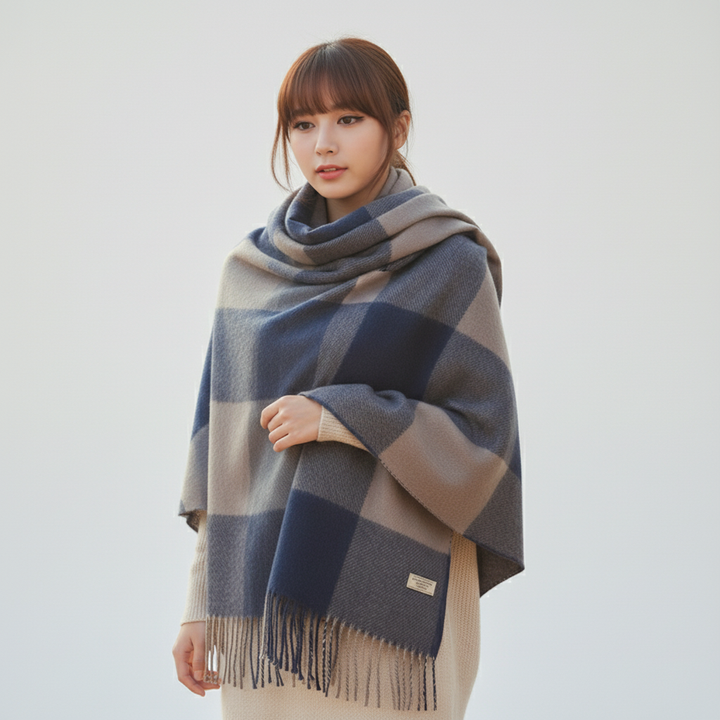 Weicher Kaschmirschal Mit Rautenmuster - AutumnCloak