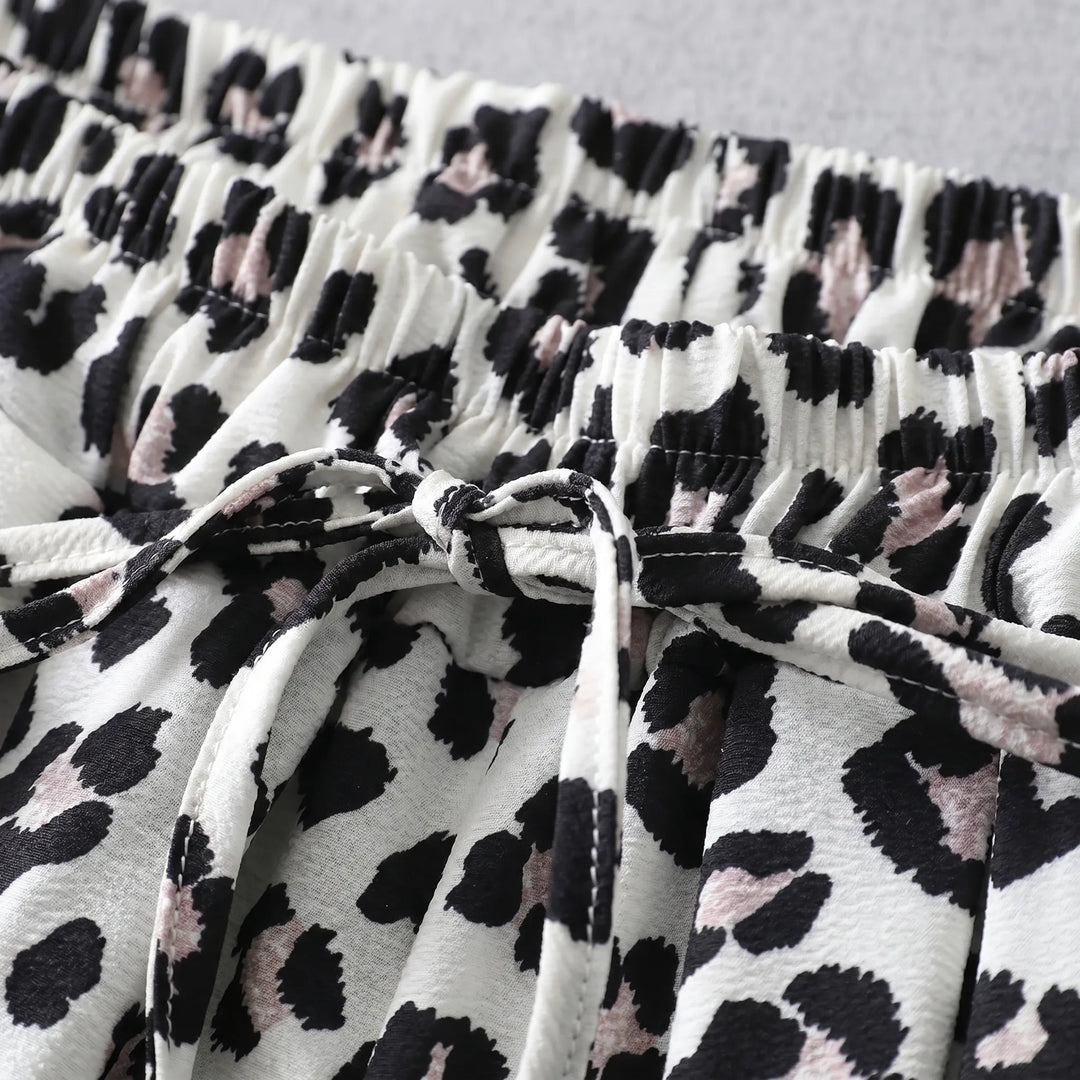 Wide-Leg Animal Print Trousers - Kendra