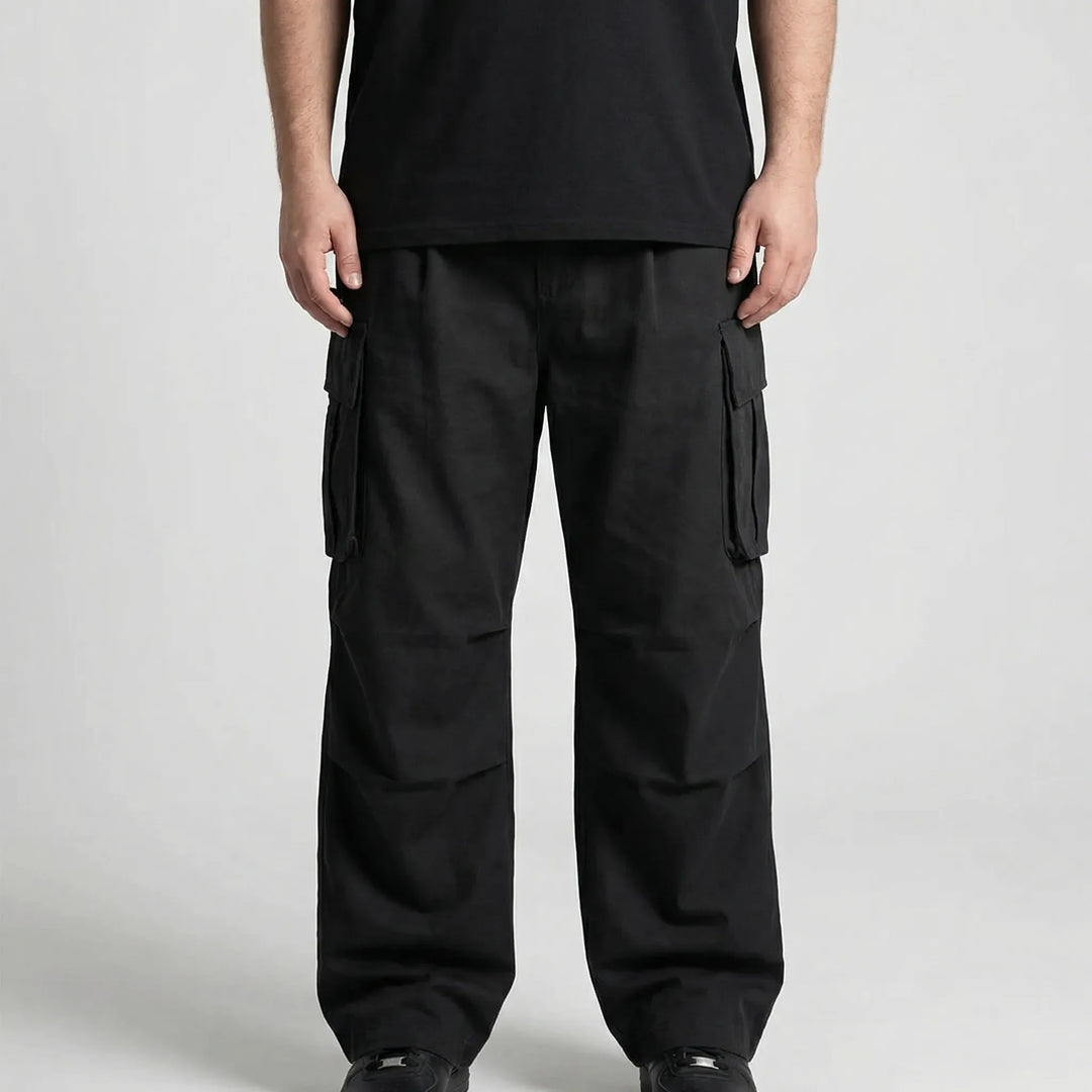 Wide Leg Cargo Trousers For Men - Clifton