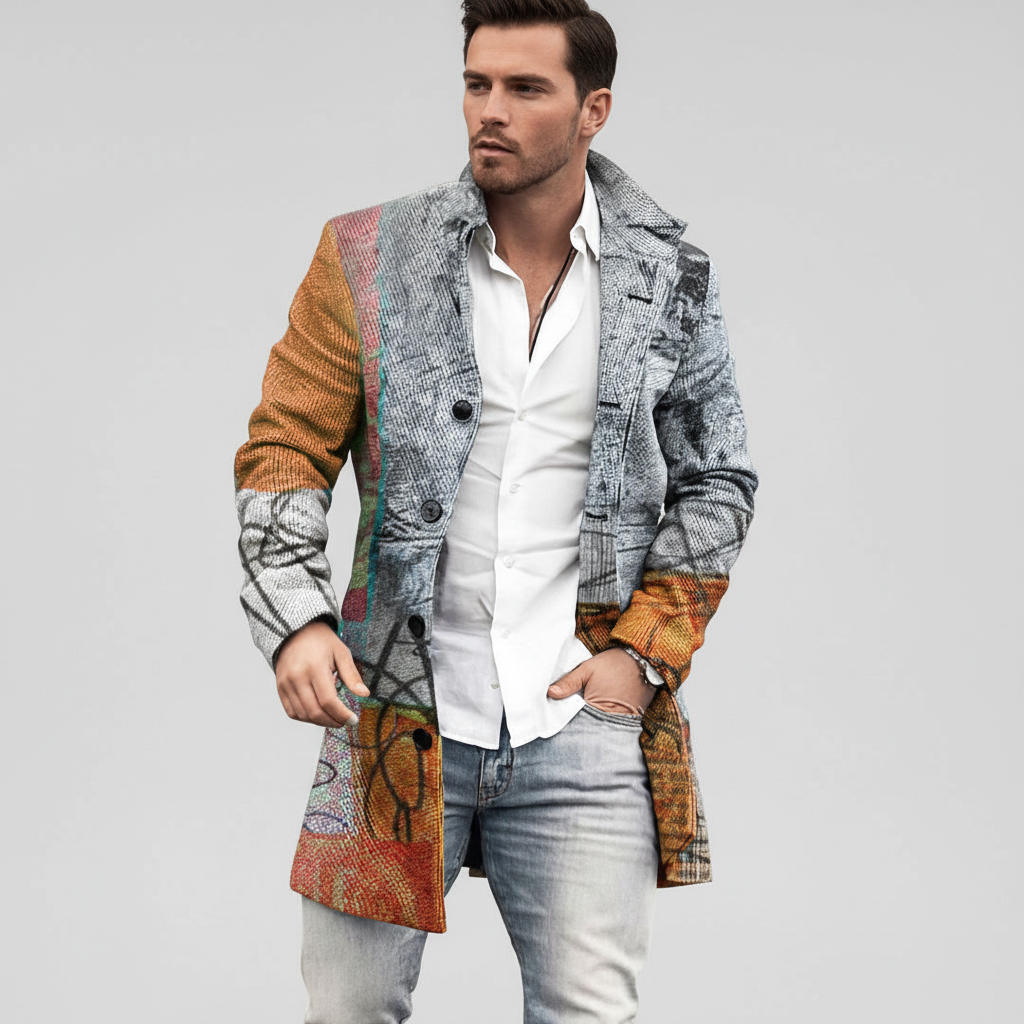 Wollmantel Mit Karomuster - Marc