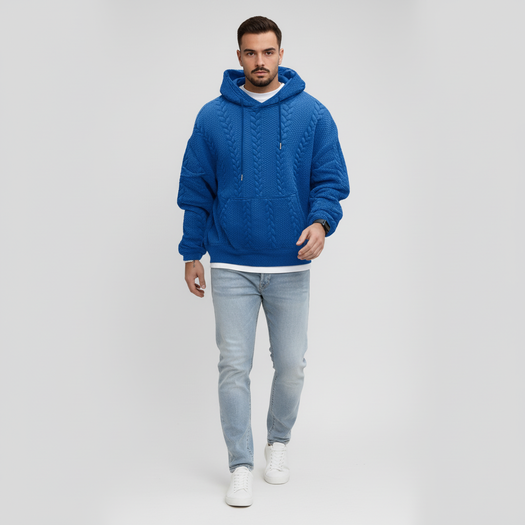 Zopfmuster-Pullover Mit Kapuze - Carlos