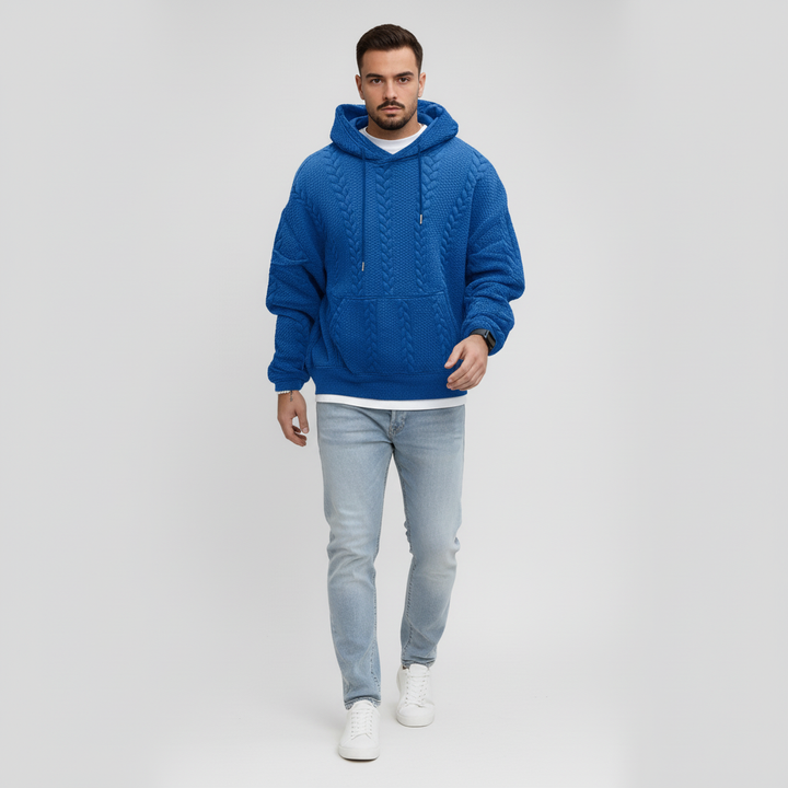 Zopfmuster-Pullover Mit Kapuze - Carlos