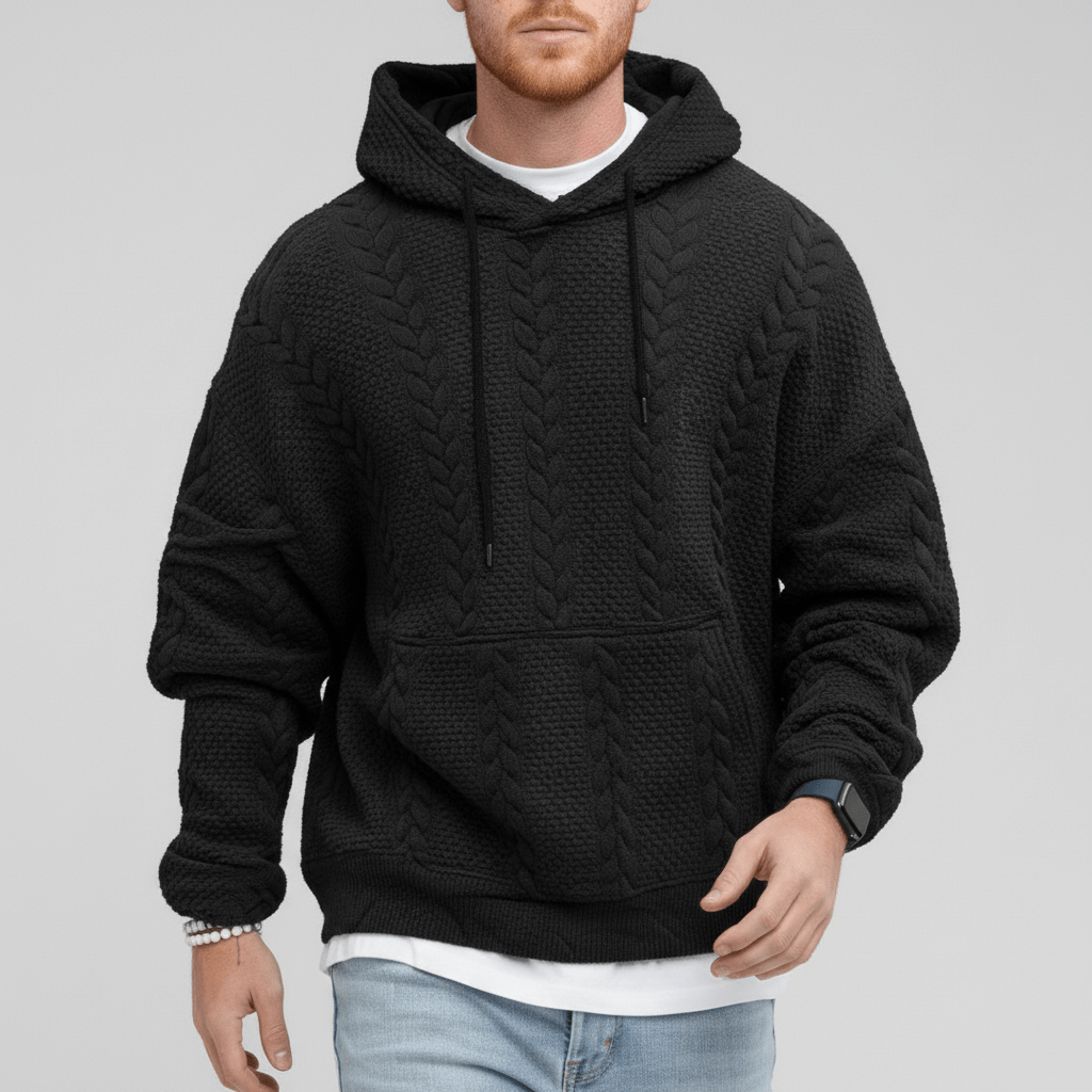 Zopfmuster-Pullover Mit Kapuze - Carlos