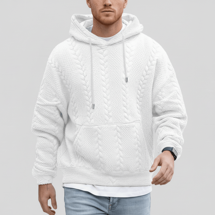 Zopfmuster-Pullover Mit Kapuze - Carlos
