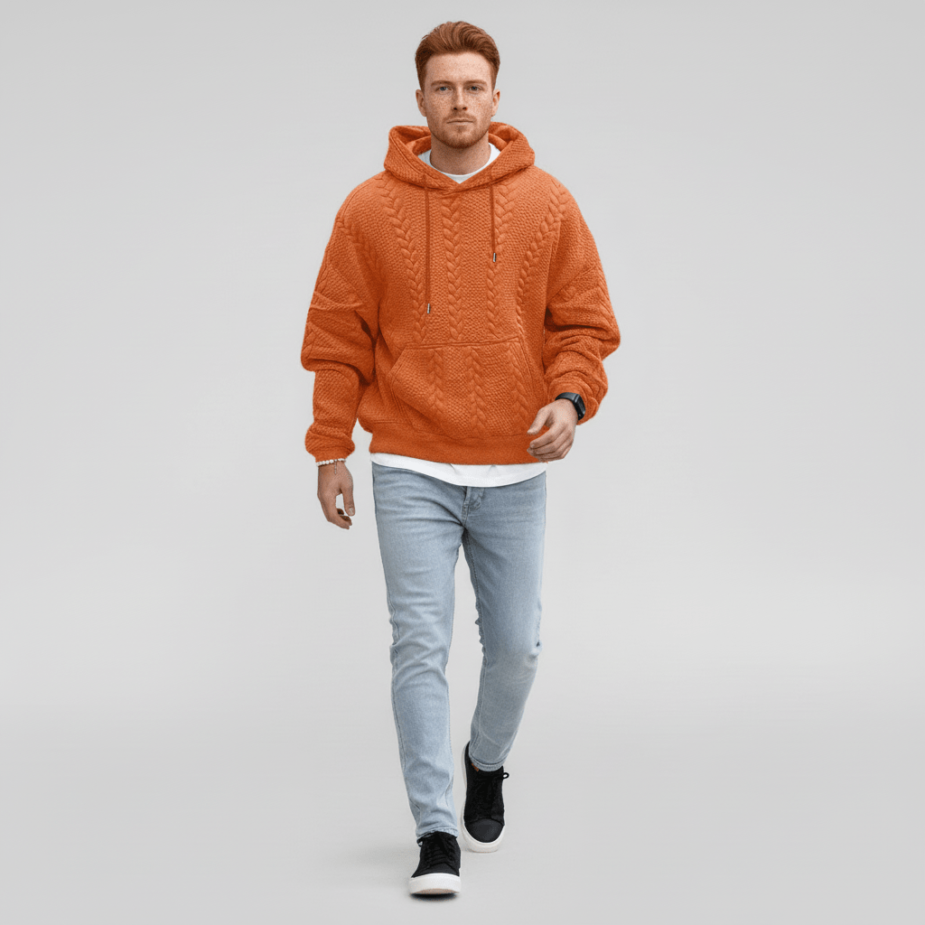 Zopfmuster-Pullover Mit Kapuze - Carlos