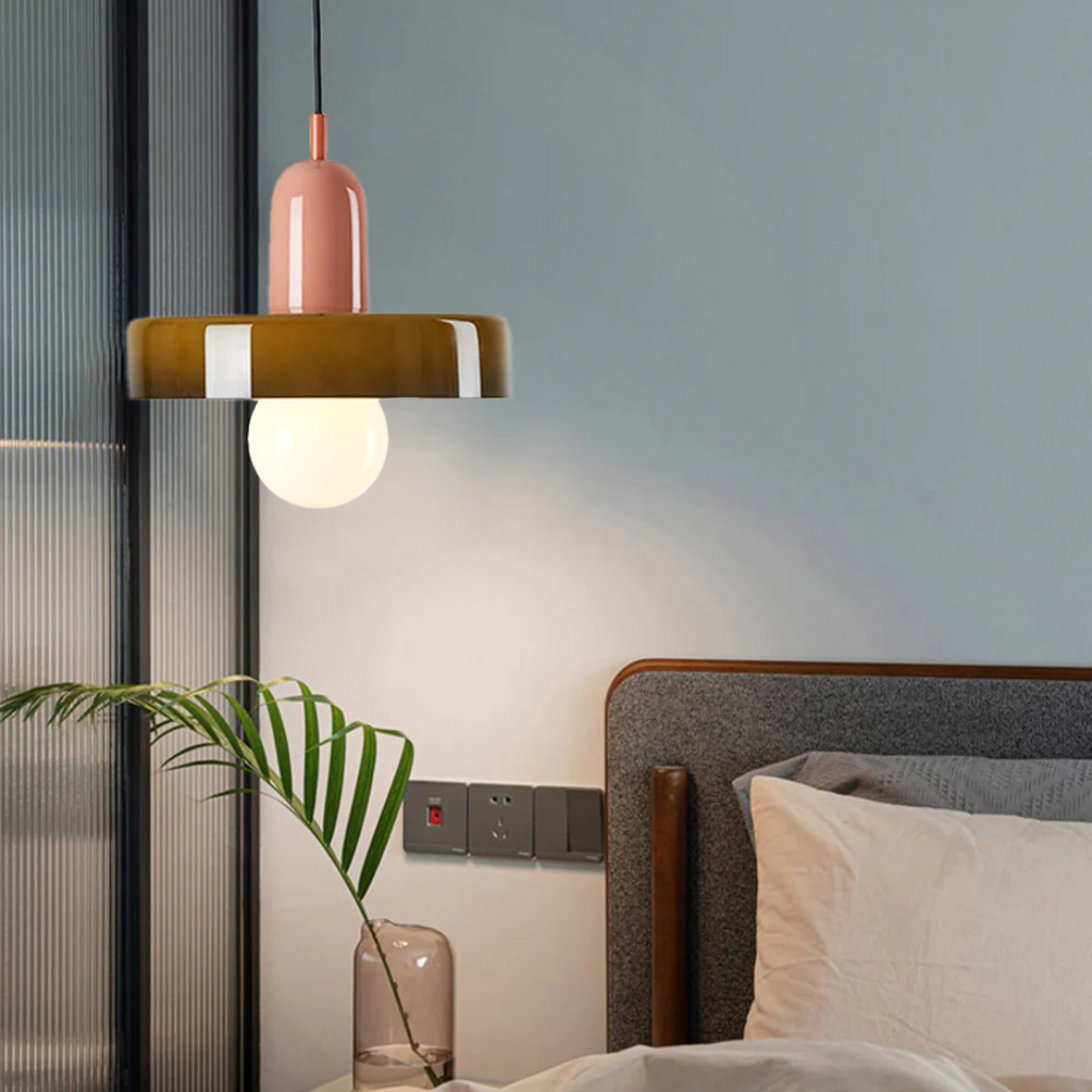 AA NOT AVAIALBLE Design LED Lampa wisząca - GloboLuxe-różowo-zielony-25 cm-Trend Polska
