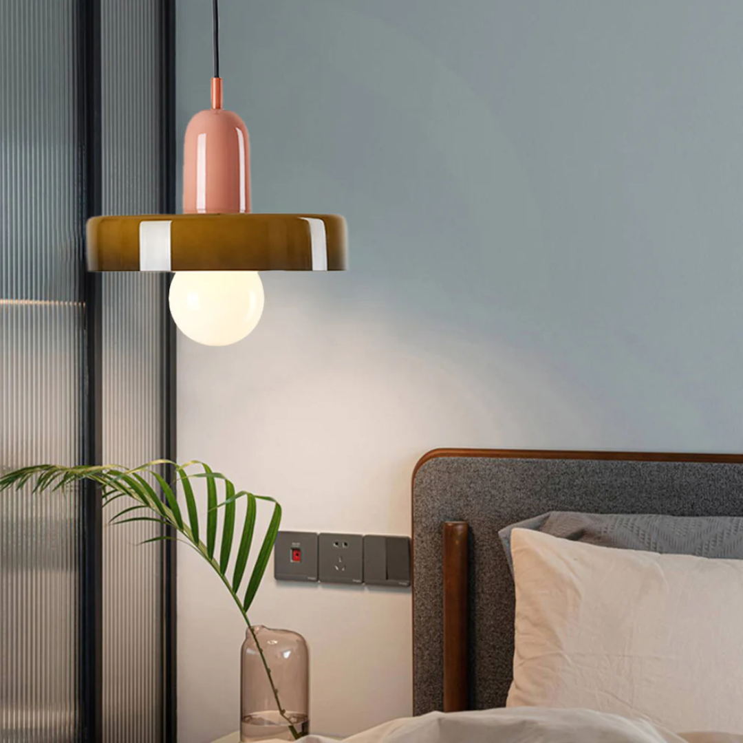 AA NOT AVAIALBLE Design LED Lampa wisząca - GloboLuxe-różowo-zielony-25 cm-Trend Polska