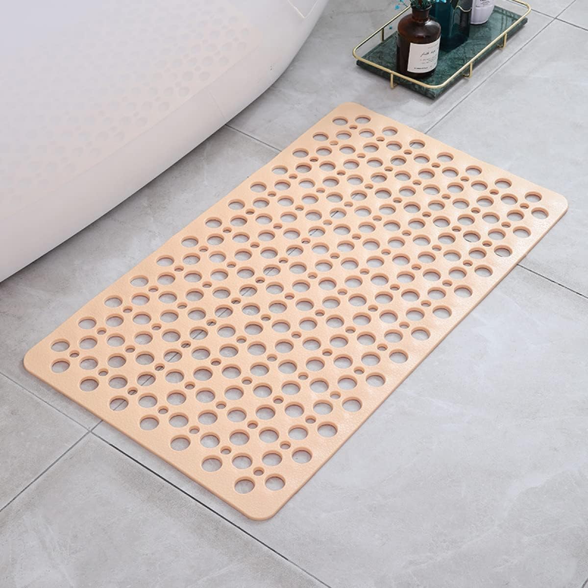 AA OUT OF STOCK Antypoślizgowa i antybakteryjna mata prysznicowa – GripGuard-Beżowy-S (35x67CM)-Trend Polska