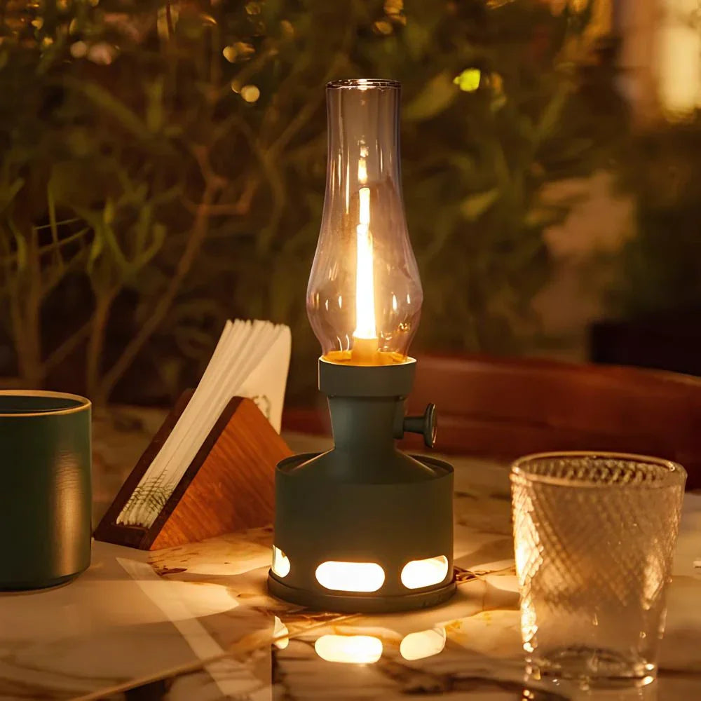 AA OUT OF STOCK Ładowana vintage lampa LED - LumaLantern-Zielony-Trend Polska