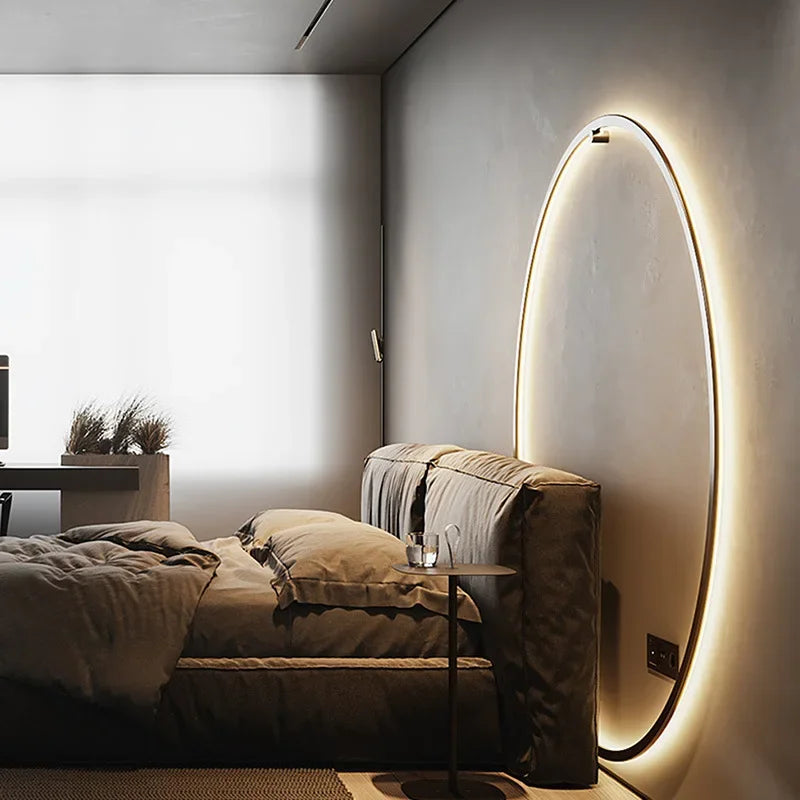 AA OUT OF STOCK Minimalistyczna Okrągła Lampa Ścienna - Lars-AC-Wejście Typ A-30cm-Ciepły dowcip-Trend Polska