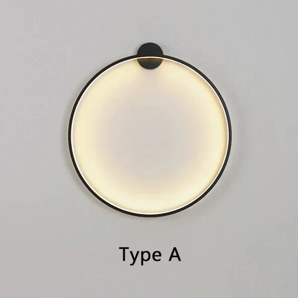 AA OUT OF STOCK Minimalistyczna Okrągła Lampa Ścienna - Lars-AC-Wejście Typ A-30cm-Ciepły dowcip-Trend Polska