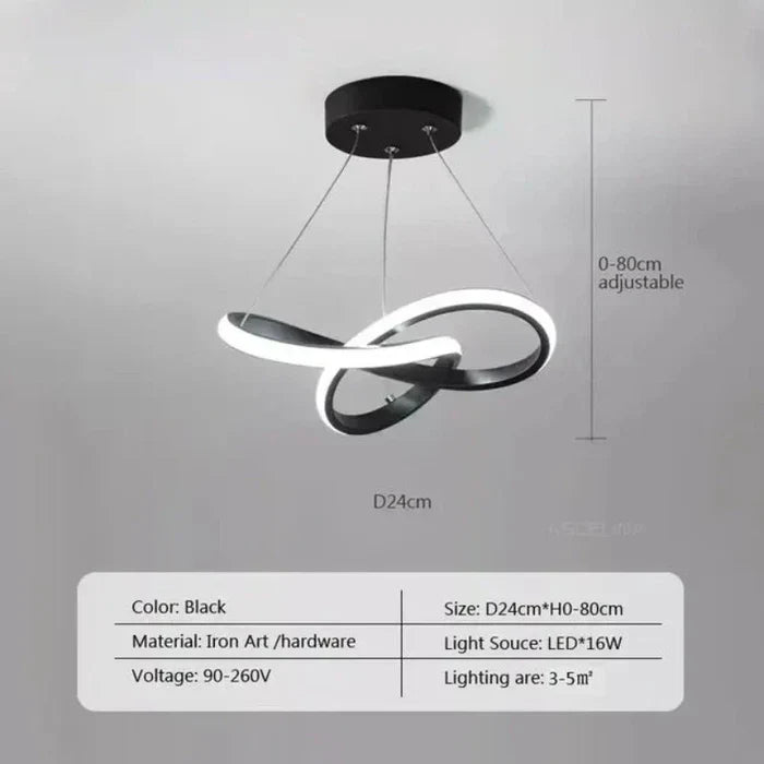 AA Out Of Stock Nowoczesna lampa sufitowa LED - WaveGlow-Czarny 24 cm-Ciepły dowcip-Trend Polska
