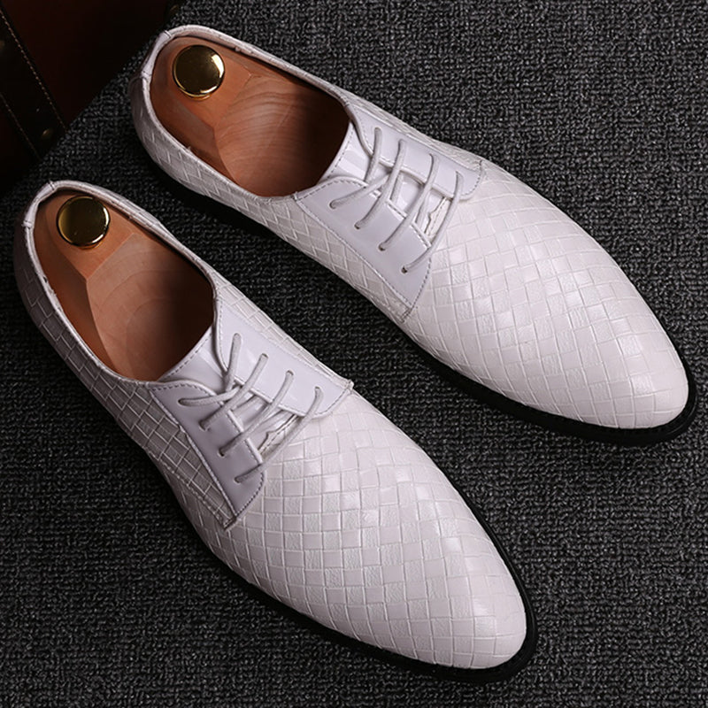 AA OUT OF STOCK Stylowe męskie buty skórzane - Casper-Biały-38-Trend Polska