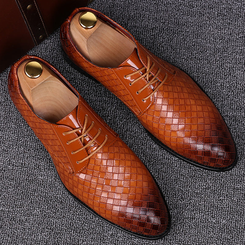 AA OUT OF STOCK Stylowe męskie buty skórzane - Casper-Brązowy-38-Trend Polska