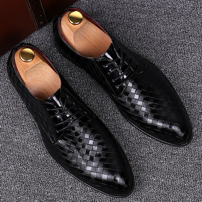 AA OUT OF STOCK Stylowe męskie buty skórzane - Casper-Czarny-38-Trend Polska