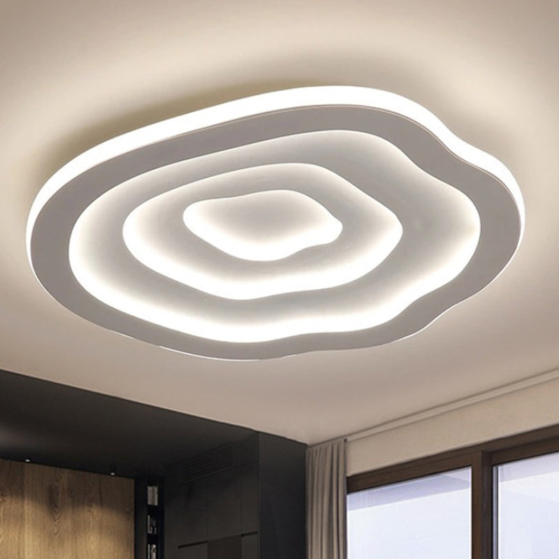 AA OUT OF STOCK Wisząca lampa sufitowa akrylowa z ciepłym i białym światłem LED - Auralis-Biały-40 cm-Trend Polska