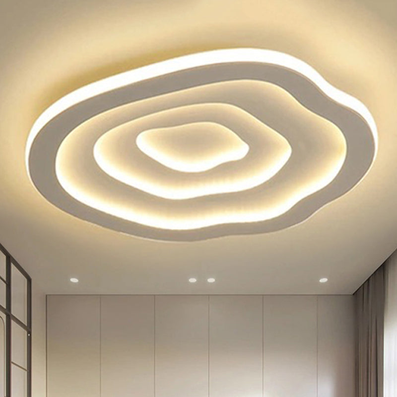 AA OUT OF STOCK Wisząca lampa sufitowa akrylowa z ciepłym i białym światłem LED - Auralis-Biały-40 cm-Trend Polska