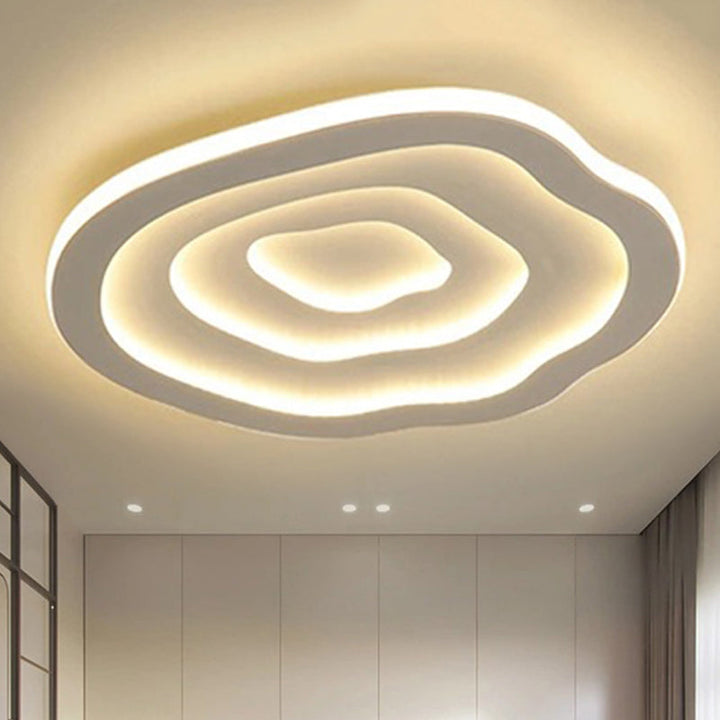 AA OUT OF STOCK Wisząca lampa sufitowa akrylowa z ciepłym i białym światłem LED - Auralis-Biały-40 cm-Trend Polska