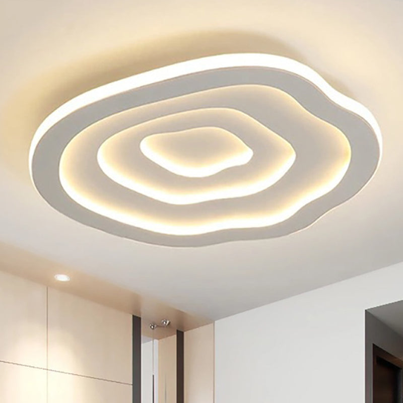 AA OUT OF STOCK Wisząca lampa sufitowa akrylowa z ciepłym i białym światłem LED - Auralis-Biały-40 cm-Trend Polska