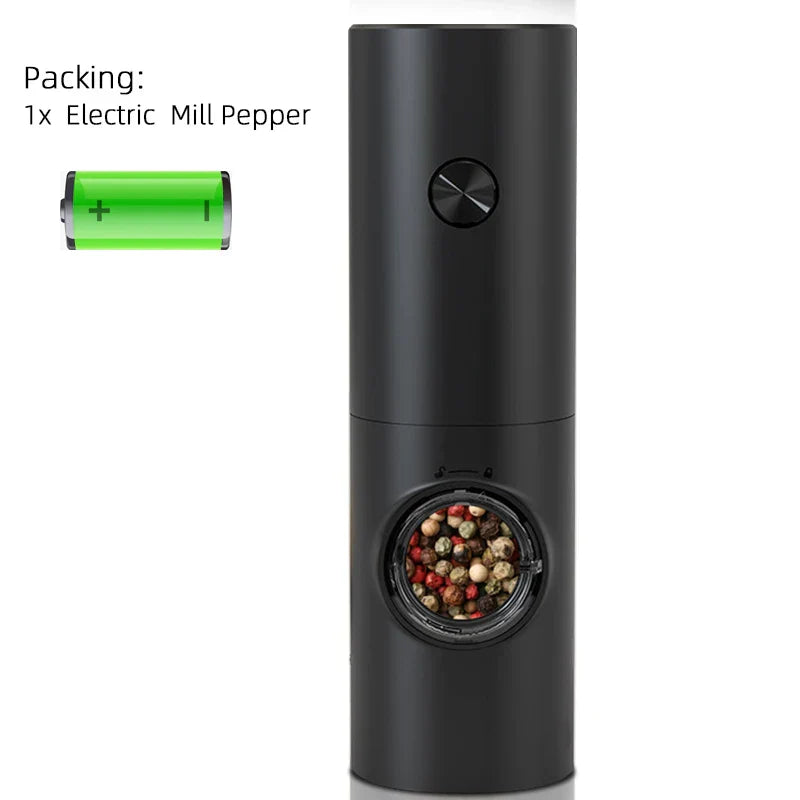 AA OUT OF STOCK Zestaw elektrycznych młynków do pieprzu i soli - SpiceLite-Czarny bez podstawy-Trend Polska