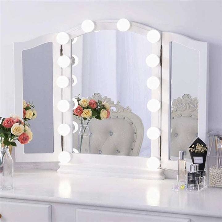 [AA_Bad Conversion]-Oświetlenie lustra do makijażu - GlowLuxe-4 grusze-Trend Polska