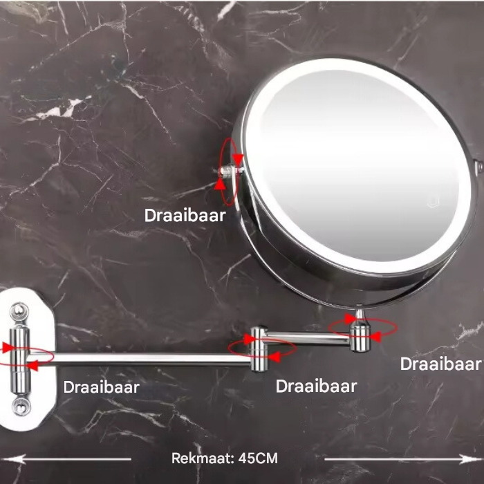 AA_Bad Conversion-Oświetlona lusterko do makijażu - LumiAura-Czarny-Trend Polska