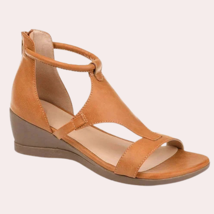 Aldys - Eleganckie Letnie Sandały Damskie-Brązowy-36-Trend Polska
