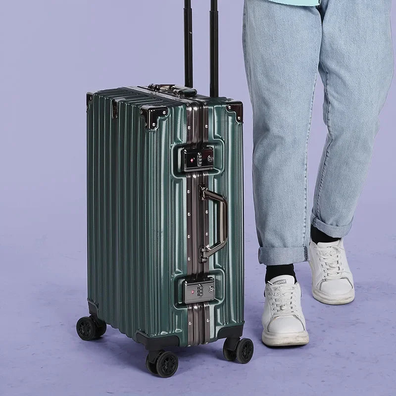 Aluminiowa rama - twarda walizka – Reykjavik-Zielony-S (40 L)-Trend Polska
