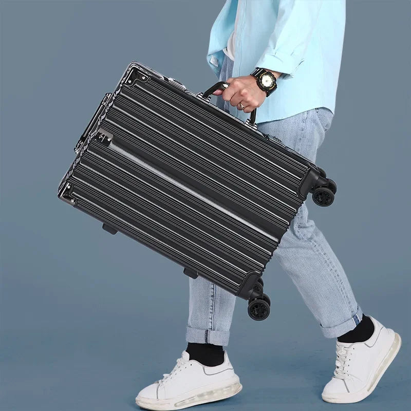 Aluminiowa torba o twardej skorupie – Genewa-Czarny-S (38 L)-Trend Polska