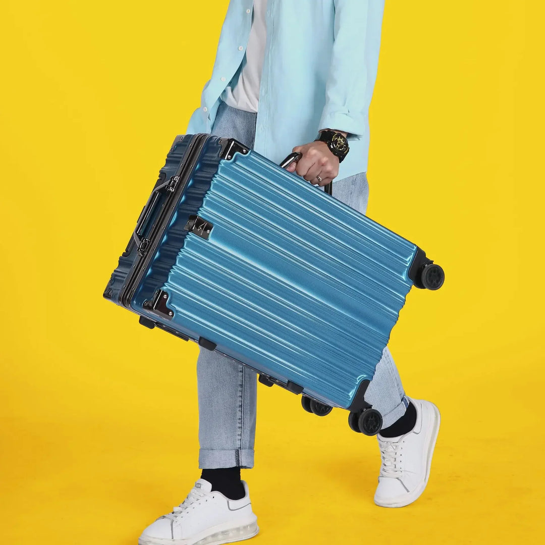 Aluminiowa torba o twardej skorupie – Genewa-Niebieski-S (38 L)-Trend Polska