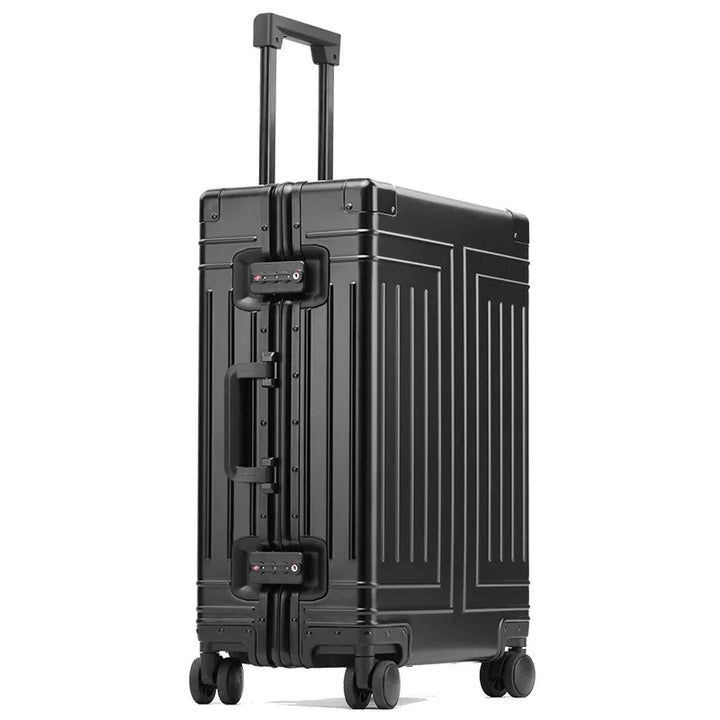 Aluminiowa walizka z twardą powłoką – Valletta-Czarny-S (42 L)-Trend Polska