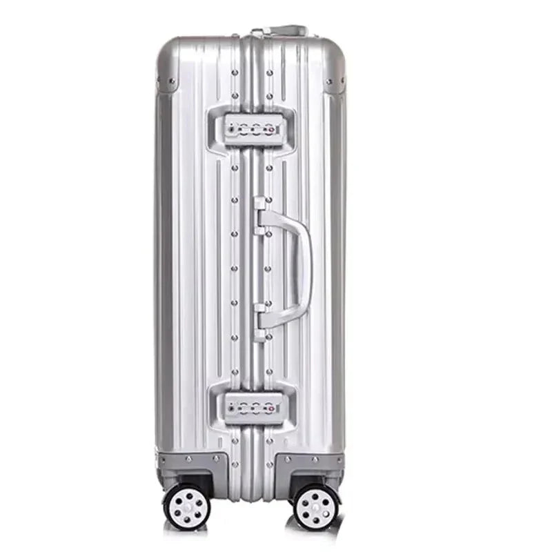 Aluminiowo-magnezjowa walizka o twardej powłoce – Lublana-Srebro-S (44 L)-Trend Polska