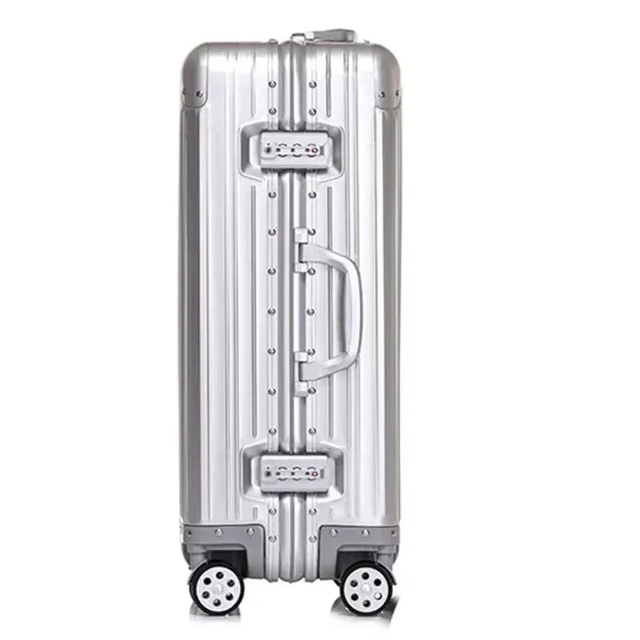 Aluminiowo-magnezjowa walizka o twardej powłoce – Lublana-Srebro-S (44 L)-Trend Polska