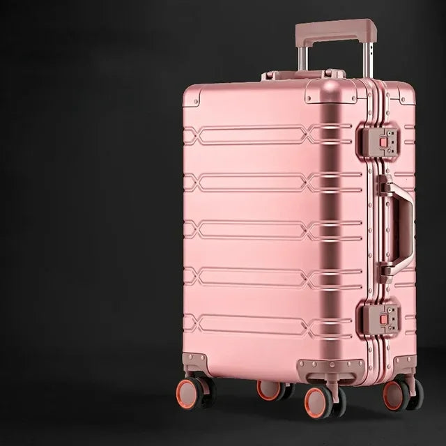 Aluminiowo-magnezowa walizka podróżna – Oslo-Rosegold-S (42 L)-Trend Polska