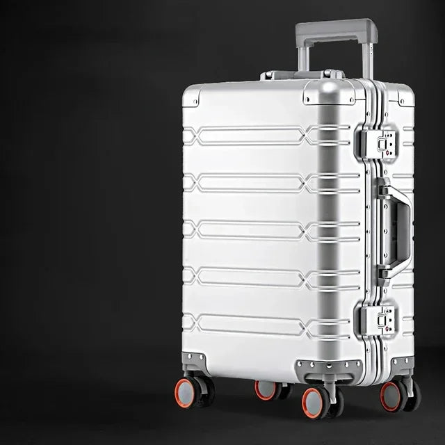 Aluminiowo-magnezowa walizka podróżna – Oslo-Srebro-S (42 L)-Trend Polska