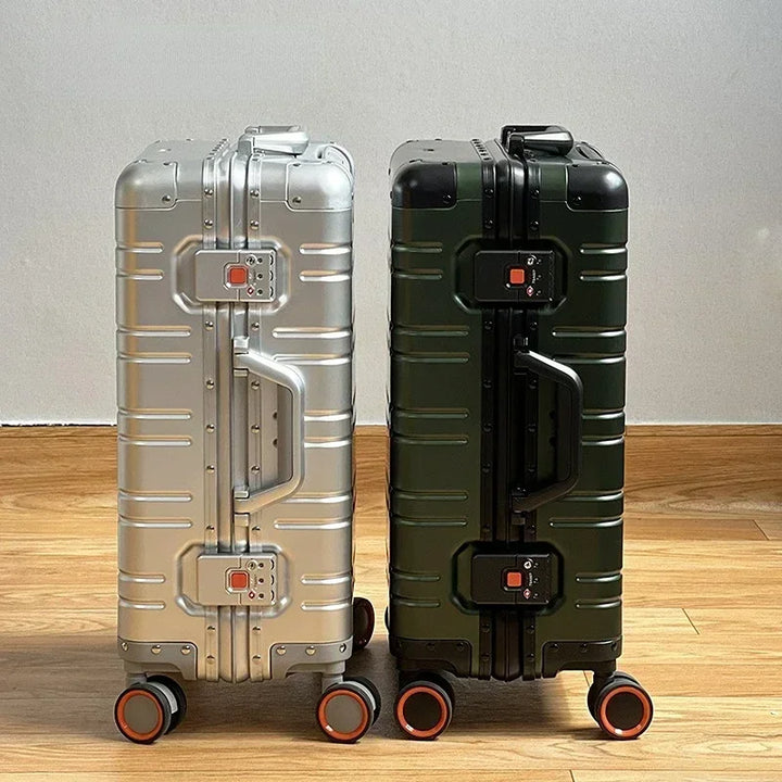Aluminiowo-magnezowa walizka podróżna – Oslo-Zielony-S (42 L)-Trend Polska