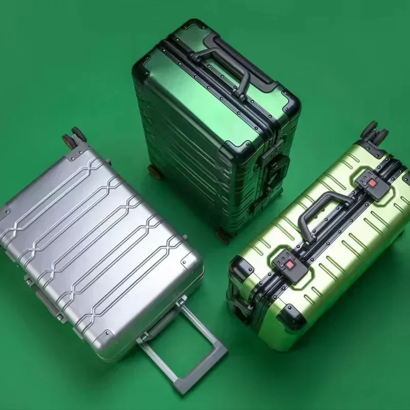 Aluminiowo-magnezowa walizka podróżna – Oslo-Zielony-S (42 L)-Trend Polska
