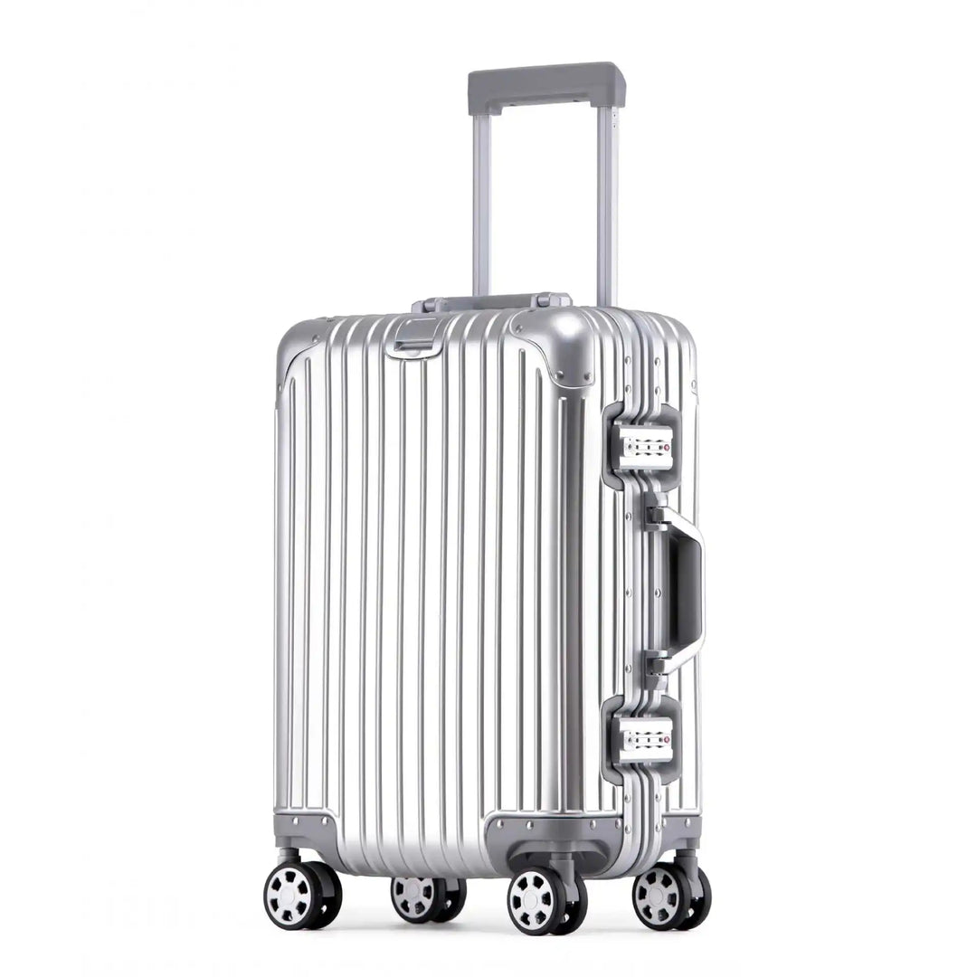 Aluminiowo-magnezowa walizka twarda – Tirana-Srebro-S (52 L)-Trend Polska