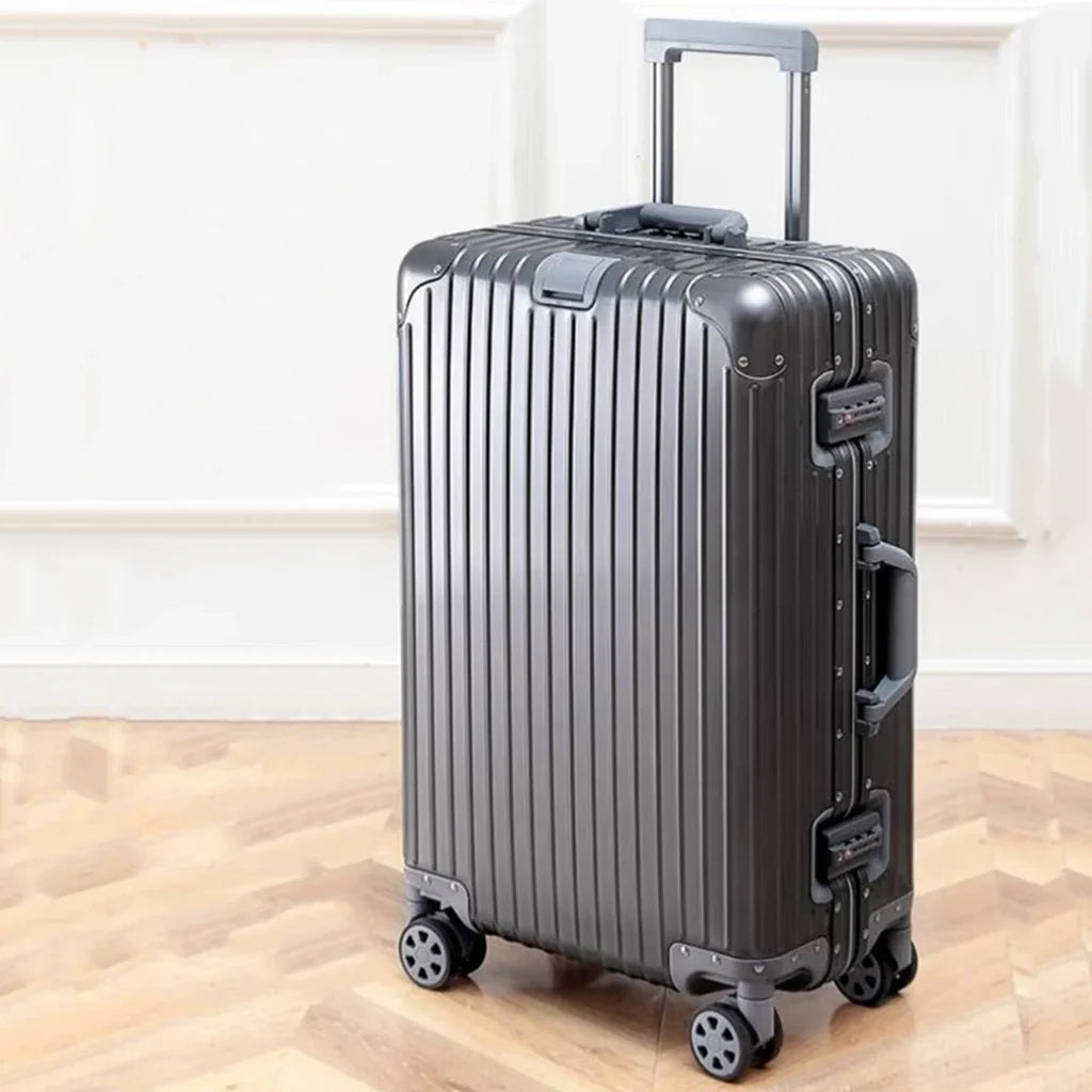 Aluminiowo-magnezowa walizka twarda – Tirana-Szary-S (52 L)-Trend Polska