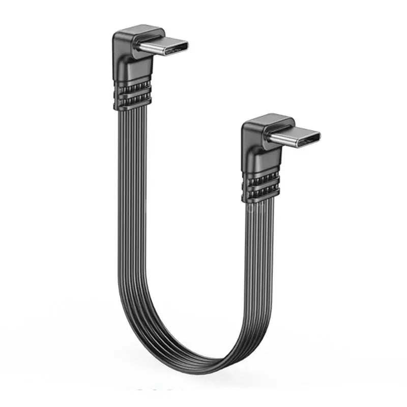 Angled Type-C to Type-C Adapter Cable – Power & Data Extension (Buy 1, Take 1 FREE)-5cm-LR male to female-State of Style