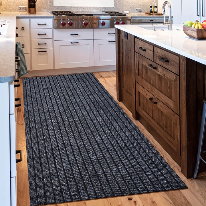 Antypoślizgowa i zmywalna wykładzina do wnętrz i na zewnątrz - GripLuxe-ciemnoszary-60cm x 150cm-Trend Polska