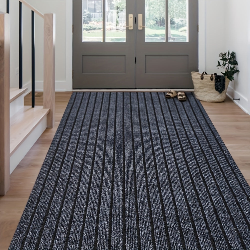 Antypoślizgowa i zmywalna wykładzina do wnętrz i na zewnątrz - GripLuxe-ciemnoszary-60cm x 150cm-Trend Polska