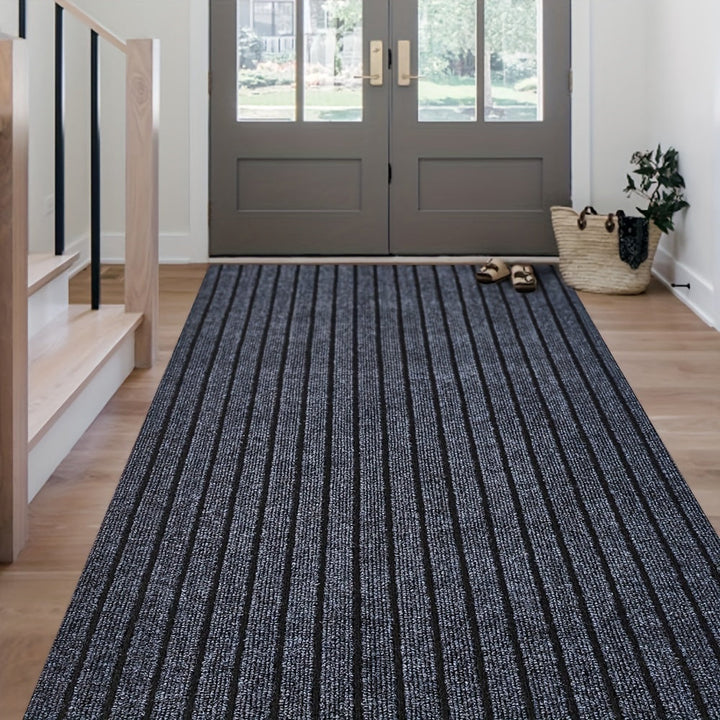 Antypoślizgowa i zmywalna wykładzina do wnętrz i na zewnątrz - GripLuxe-ciemnoszary-60cm x 150cm-Trend Polska