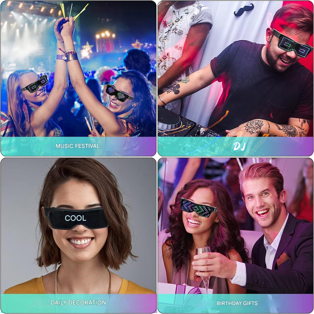 Aplikacja programowalna LED okulary imprezowe - GlowBeat-Trend Polska