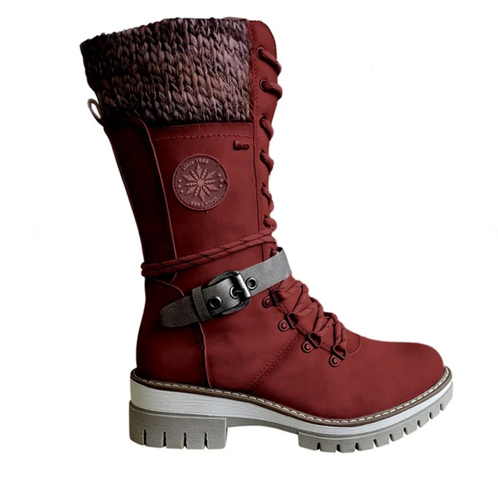 ArcticStride Zimowe Buty | Damskie Orthopedyczne Wysokie Boots-Czerwony-35-Trend Polska